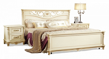 Кровать двухспальная "Алези" слоновая кость